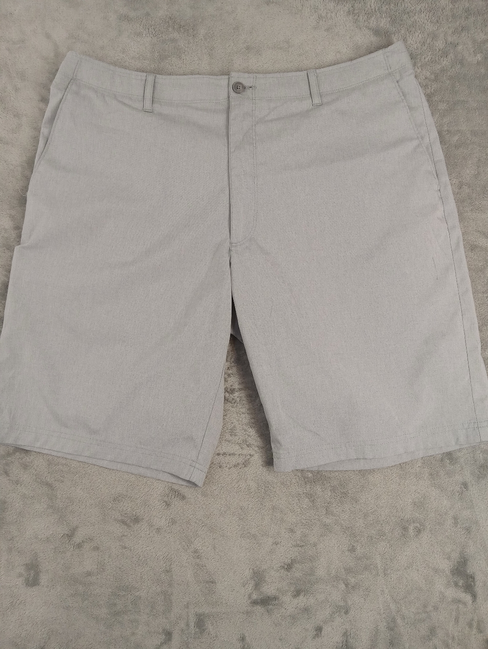 Nicklaus Light Gray Flat Front Men's Shorts Size 36
